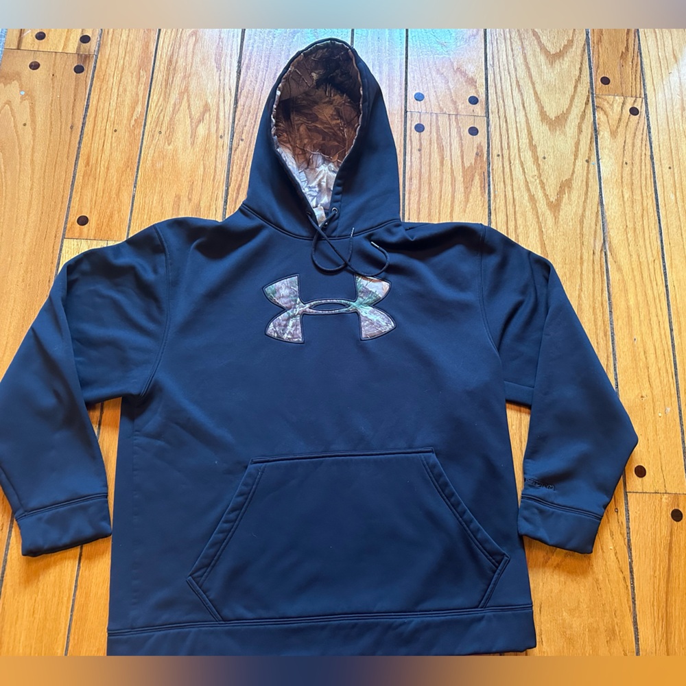 Under Armour, men’s hoodie, camouflage/black. XL, new!
